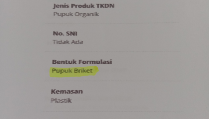 Salah Satu Perusahaan Pupuk Yang Digandeng DPTHBun Sulsel Tidak Miliki SNI