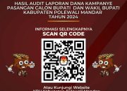 KPU polman Umumkan Hasil Audit Dana Kampanye Pilkada 2024
