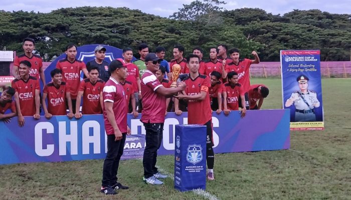 Cetak Tiga Gol, CSM Mapilli Juara Kapolres Polman Cup III