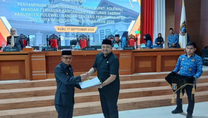 Pendapatan Turun Rp13,5 Miliar, Bupati Polman Sampaikan Rancangan APBD Perubahan 2025