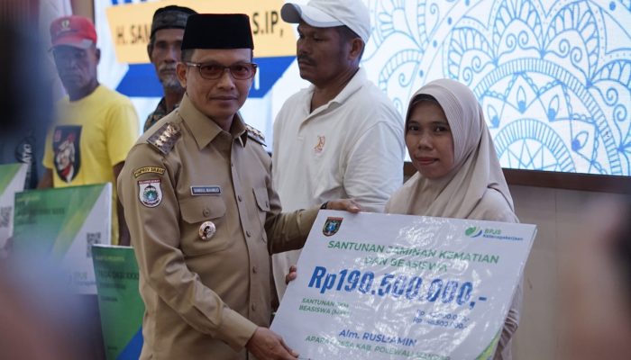 Pemkab Polman Beri Perlindungan Jaminan Sosial Kepada 25 Ribu Pekerja Rentan