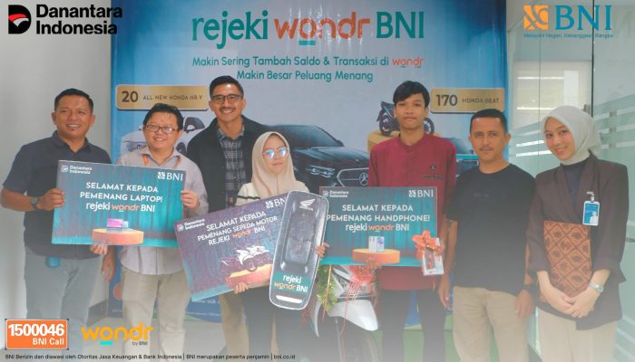 BNI Wilayah 07 Makassar Bagikan Hadiah Tahap Pertama Rejeki wondr BNI, Peluang Masih Terbuka hingga Februari 2026