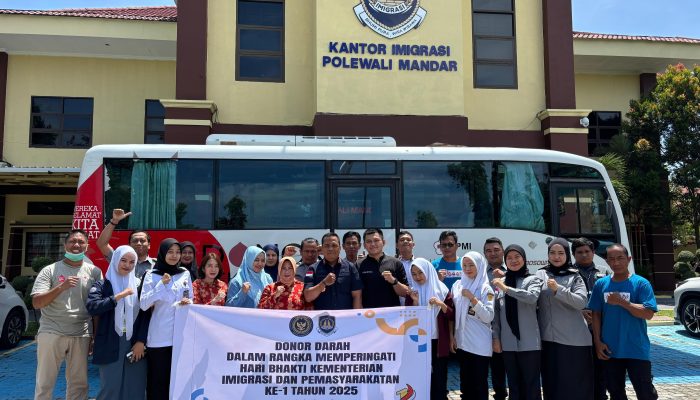 Aksi Sosial Donor Darah Warnai Peringatan Hari Bhakti Imigrasi dan Pemasyarakatan Ke-1 Tahun 2025