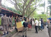 Penataan Stadion S. Megga,Satpol Bongkar Lapak Yang Tak Lagi Digunakan