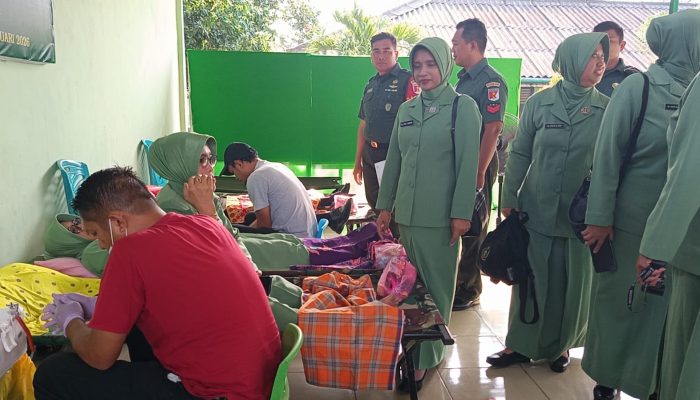 Persit KCK Cabang XXXVII Dim Polman Gelar Donor Darah Sambut HUT ke-80