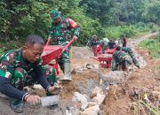 Gotong Royong TNI–Warga Warnai Hari Ketujuh Pra-TMMD ke-127