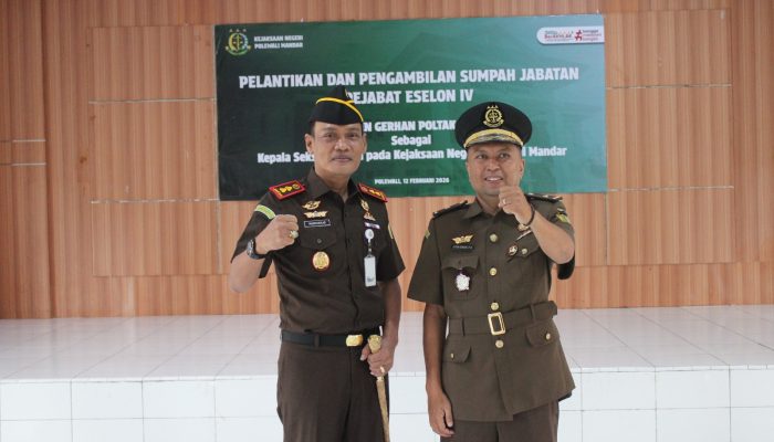 Lantik Kasi Intelijen, Kajari Tekankan Integritas dan Pencegahan