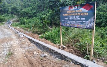 Talud 50 Meter Sasaran Fisik TMMD Ke-127 Kodim 1402/Polman Rampung 100 Persen