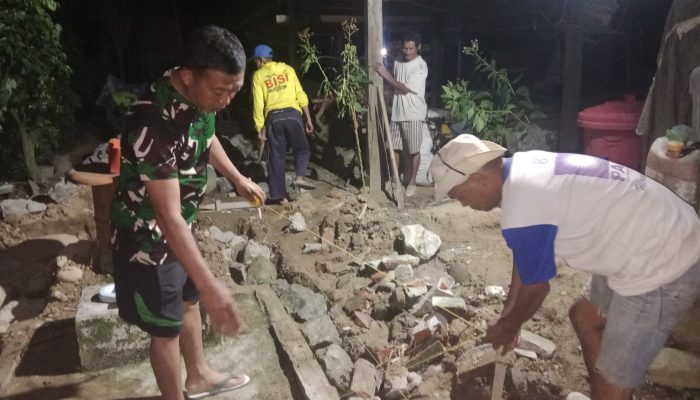 Tingkatkan Sanitasi Warga, TMMD Polman Realisasikan Pembangunan MCK