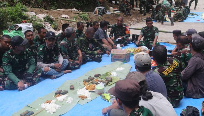 Sambut Ramadhan, Satgas TMMD Kodim 1402/Polman Gelar Tasyakuran dan Doa Bersama