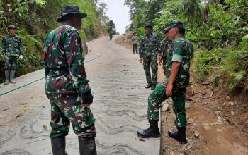 Dansatgas TMMD Sesuaikan Waktu Kerja Selama Ramadhan, Progres Rabat Beton Terus Berjalan