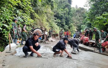 Hari ke-15 TMMD Kodim 1402/Polman, Rabat Beton Capai 58 Persen