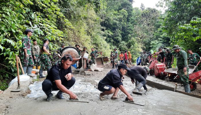 Hari ke-15 TMMD Kodim 1402/Polman, Rabat Beton Capai 58 Persen