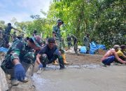 Hari ke-17 TMMD Kodim 1402/Polman, Pembangunan Rabat Beton Capai 65 Persen