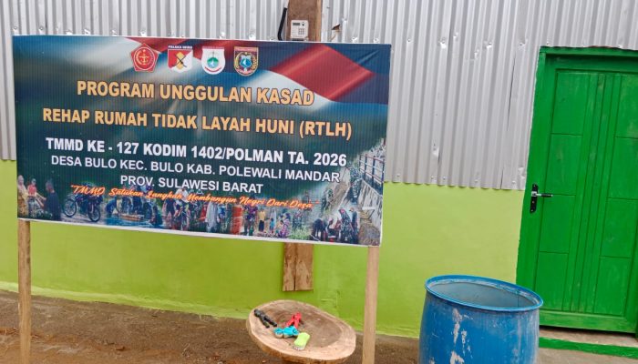 Lima Rumah RTLH TMMD Kodim 1402/Polman Rampung, Warga Desa Bulo Bersyukur