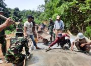 Pengerjaan Rabat Beton TMMD Kodim 1402/Polman Hampir Rampung