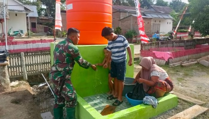 Manunggal Air TMMD Kini Dimanfaatkan Warga, Suplai Air Bersih Desa Bulo Bertambah