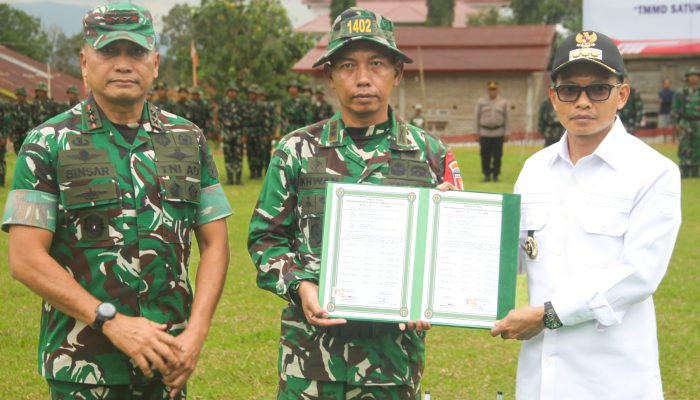 Pangdam XXIII/Palaka Wira Tutup TMMD ke-127 Kodim 1402/Polman di Desa Bulo