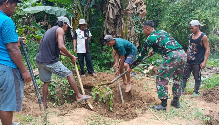 Kodim 1402/Polman Mulai Pembangunan Jembatan Perintis Garuda di Bulubawang