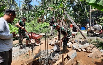 TNI Kebut Pembangunan Jembatan Perintis Garuda di Polewali Mandar