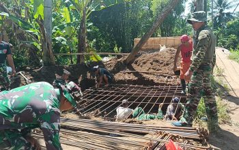 Dandim Turun Langsung, Pembangunan Jembatan Garuda di Bulubawang Terus Berlanjut