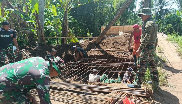 Dandim Turun Langsung, Pembangunan Jembatan Garuda di Bulubawang Terus Berlanjut