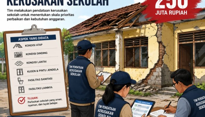 Pendataan Sekolah Rusak di Polman Telan Rp. 250 Juta