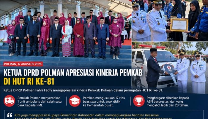 Ketua DPRD Polman Apresiasi Kinerja Pemkab di HUT RI ke-81