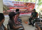 Kemarau Ekstrem, Babinsa Kodim Polman Gencar Sosialisasi Cegah Karhutla