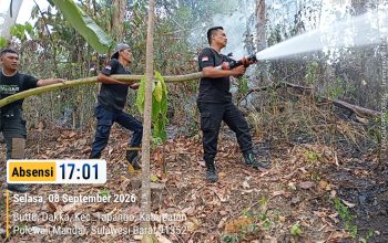 Tangani Lima Kebakaran Sehari Semalam, Satgas Karhutla Damkar Polman Lanjutkan Validasi dan Perkuat Sinergi Desa Pascakebakaran
