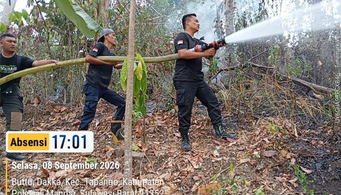 Tangani Lima Kebakaran Sehari Semalam, Satgas Karhutla Damkar Polman Lanjutkan Validasi dan Perkuat Sinergi Desa Pascakebakaran